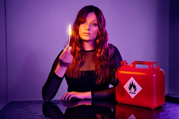 Kabarettistin Lara Ermer im Kreativ-Haus