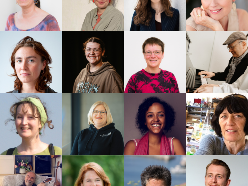 Collage mti Porträts von Dozent:innen aus dem Kreativ-Haus